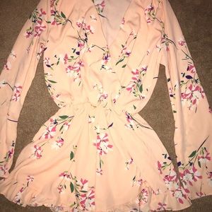 Boutique Pink Flower Romper
